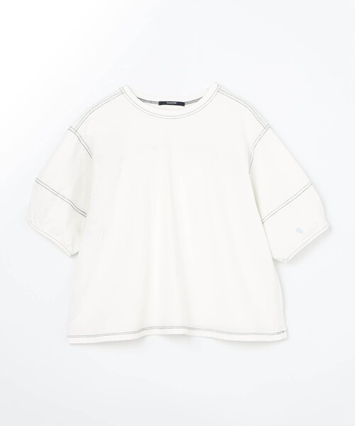 Grand PARK（グランドパーク）の「インディゴ天竺 タックスリーブカットソー（その他トップス・レディース・ブルー/ネイビー/ホワイト・FREE）」の2枚目の写真