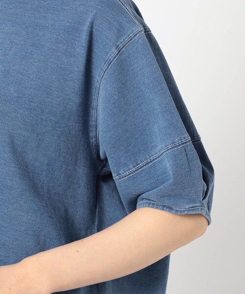 Grand PARK（グランドパーク）の「インディゴ天竺 タックスリーブカットソー（その他トップス・レディース・ブルー/ネイビー/ホワイト・FREE）」の9枚目の写真