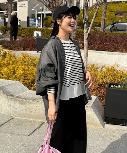 MICO COULIER（ミコクリエ）の「シアーデニムドルマンシャツ（シャツ/ブラウス・レディース・ライトブルー/インディゴブルー/グレー・38）」の4枚目の写真