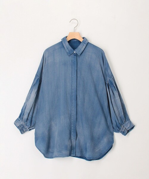 MICO COULIER（ミコクリエ）の「シアーデニムドルマンシャツ（シャツ/ブラウス・レディース・ライトブルー/インディゴブルー/グレー・38）」の13枚目の写真