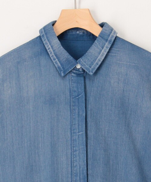 MICO COULIER（ミコクリエ）の「シアーデニムドルマンシャツ（シャツ/ブラウス・レディース・ライトブルー/インディゴブルー/グレー・38）」の14枚目の写真