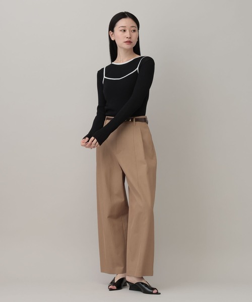 A part by（アパートバイ）の「キャミレイヤードプルオーバー_長袖（Tシャツ/カットソー・レディース・ピンク系その他/ブルー系その他2/ブラック・FREE）」の4枚目の写真