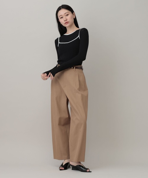 A part by（アパートバイ）の「キャミレイヤードプルオーバー_長袖（Tシャツ/カットソー・レディース・ピンク系その他/ブルー系その他2/ブラック・FREE）」の5枚目の写真