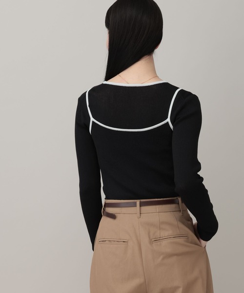 A part by（アパートバイ）の「キャミレイヤードプルオーバー_長袖（Tシャツ/カットソー・レディース・ピンク系その他/ブルー系その他2/ブラック・FREE）」の11枚目の写真