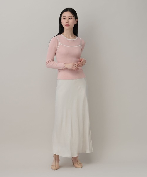 A part by（アパートバイ）の「キャミレイヤードプルオーバー_長袖（Tシャツ/カットソー・レディース・ピンク系その他/ブルー系その他2/ブラック・FREE）」の12枚目の写真