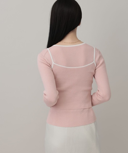 A part by（アパートバイ）の「キャミレイヤードプルオーバー_長袖（Tシャツ/カットソー・レディース・ピンク系その他/ブルー系その他2/ブラック・FREE）」の17枚目の写真