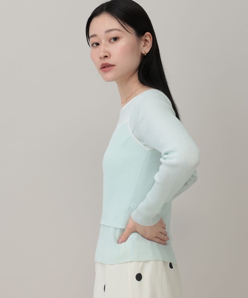 A part by（アパートバイ）の「キャミレイヤードプルオーバー_長袖（Tシャツ/カットソー・レディース・ピンク系その他/ブルー系その他2/ブラック・FREE）」の21枚目の写真