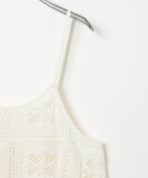 LEPSIM（レプシィム）の「クロシェキャミ　639444（キャミソール・レディース・オフホワイト/ブラック・FREE）」の6枚目の写真