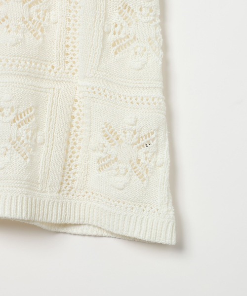 LEPSIM（レプシィム）の「クロシェキャミ　639444（キャミソール・レディース・オフホワイト/ブラック・FREE）」の7枚目の写真