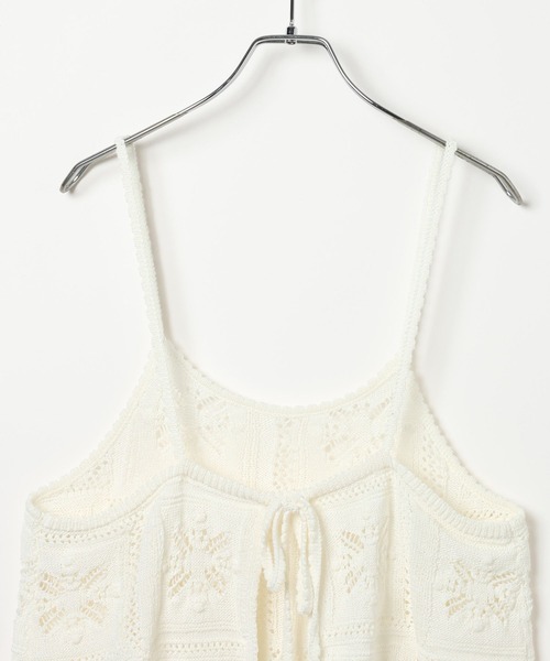 LEPSIM（レプシィム）の「クロシェキャミ　639444（キャミソール・レディース・オフホワイト/ブラック・FREE）」の8枚目の写真