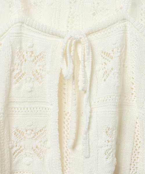 LEPSIM（レプシィム）の「クロシェキャミ　639444（キャミソール・レディース・オフホワイト/ブラック・FREE）」の9枚目の写真