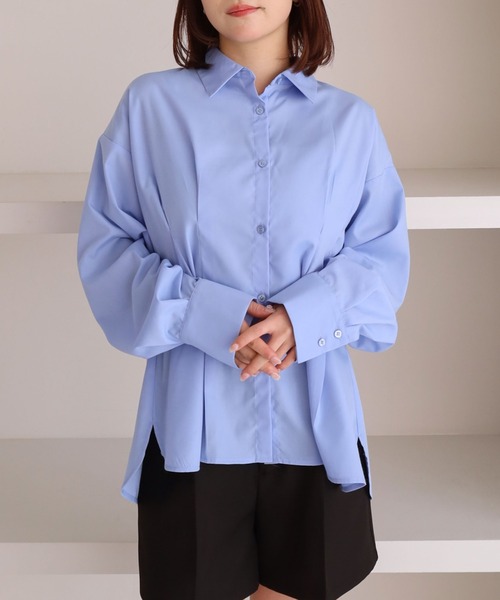 archives(アルシーヴ)の「【ONかわ】ウエストタックシャツ(シャツ/ブラウス・レディース・ブルー/イエロー/ホワイト×ブルー・MEDIUM)」の20枚目の写真