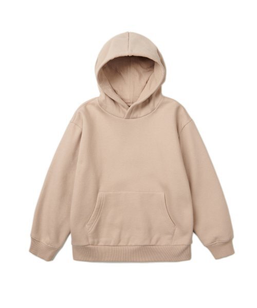MUSINSA STANDARD KIDS（ムシンサスタンダードキッズ）の「起毛オーバーサイズフードパーカースウェットシャツ [ダスティベージュ]（パーカー・レディース・その他・100/110/120/130/140/150/160）」の2枚目の写真