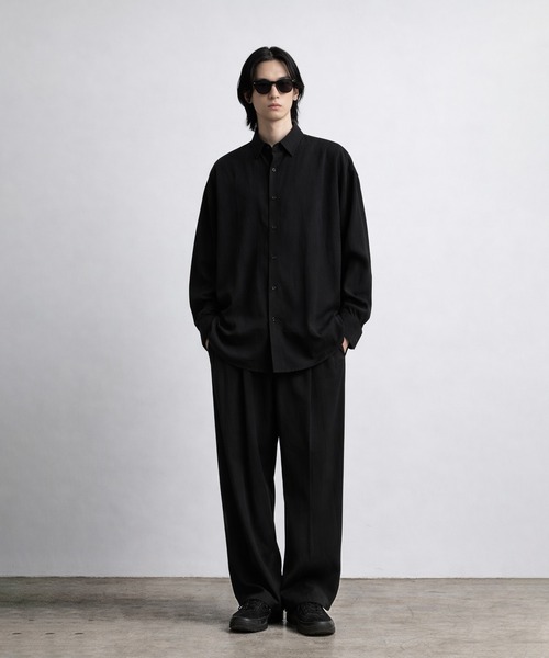 CALIFORNIA OUTFITTERS(カリフォルニア アウトフィッターズ)の「2D9 AIR SEERSUCKER WIDE SHIRT(シャツ/ブラウス・メンズ・ブラック/ホワイト・FREE)」の2枚目の写真