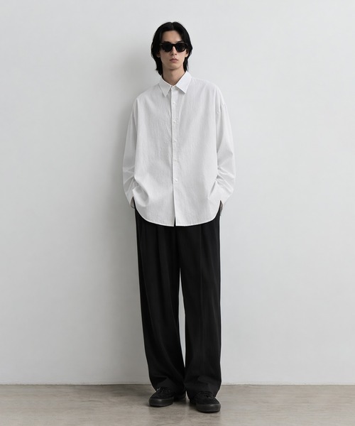 CALIFORNIA OUTFITTERS(カリフォルニア アウトフィッターズ)の「2D9 AIR SEERSUCKER WIDE SHIRT(シャツ/ブラウス・メンズ・ブラック/ホワイト・FREE)」の3枚目の写真