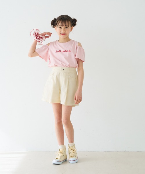 coca(coca)(コカ)の「キッズ ツイルショートパンツ(その他パンツ・キッズ・ブラック/アイボリー・120/130/140/150)」の3枚目の写真
