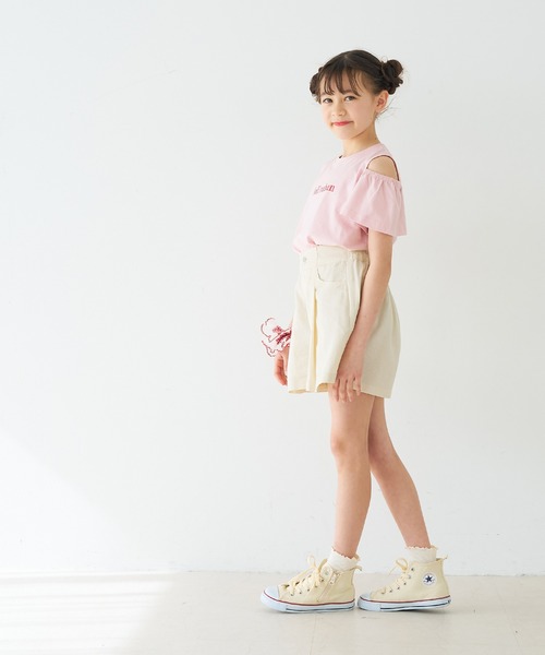 coca(coca)(コカ)の「キッズ ツイルショートパンツ(その他パンツ・キッズ・ブラック/アイボリー・120/130/140/150)」の4枚目の写真
