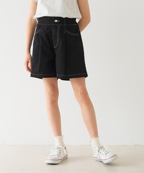 coca(coca)(コカ)の「キッズ ツイルショートパンツ(その他パンツ・キッズ・ブラック/アイボリー・120/130/140/150)」の9枚目の写真