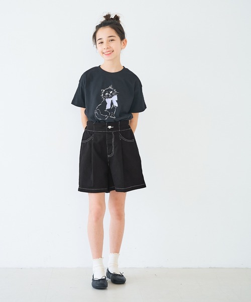 coca(coca)(コカ)の「キッズ ツイルショートパンツ(その他パンツ・キッズ・ブラック/アイボリー・120/130/140/150)」の13枚目の写真