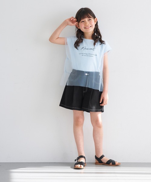 coca(coca)(コカ)の「キッズ ツイルショートパンツ(その他パンツ・キッズ・ブラック/アイボリー・120/130/140/150)」の14枚目の写真