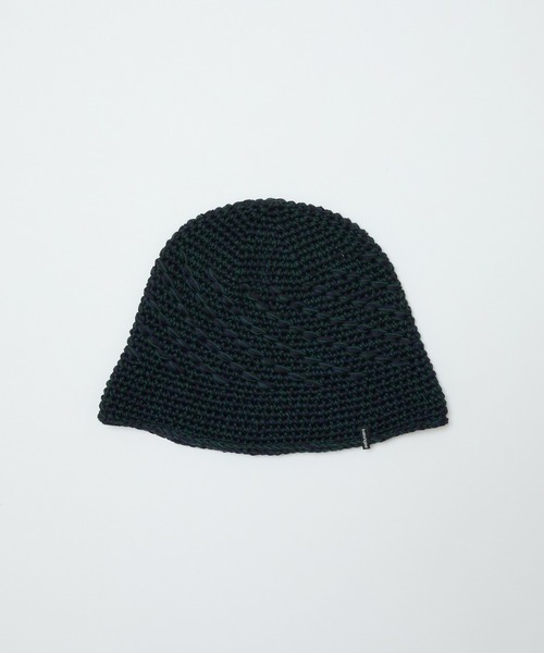 BAL（バル）の「MIXED HAND KNIT BUCKET HAT（ハット・メンズ・ネイビー/チャコール/ボルドー・FREE）」の7枚目の写真
