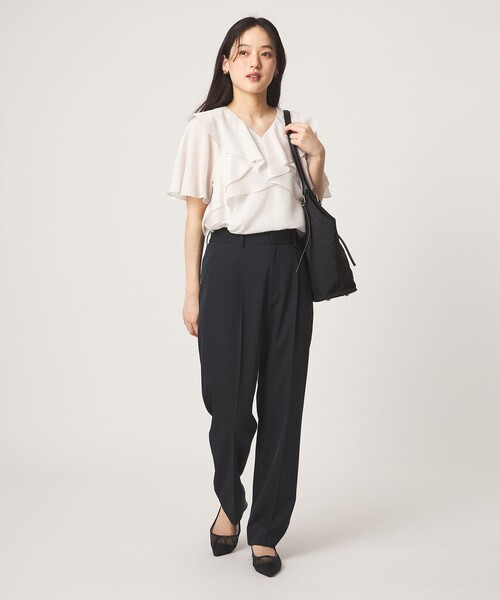 green label relaxing(グリーンレーベルリラクシング)の「【WEB限定】2WAYバックルハンドル トートバッグ / ショルダーバッグ / A4サイズ はっ水(トートバッグ・レディース・ネイビー/ベージュ/ブラック・FREE)」の6枚目の写真