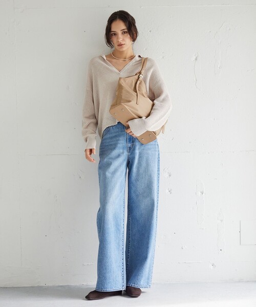 green label relaxing(グリーンレーベルリラクシング)の「【WEB限定】2WAYバックルハンドル トートバッグ / ショルダーバッグ / A4サイズ はっ水(トートバッグ・レディース・ネイビー/ベージュ/ブラック・FREE)」の12枚目の写真