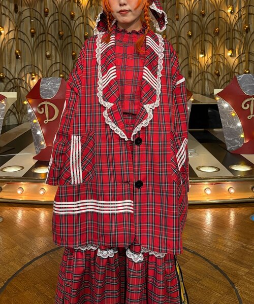 CIAOPANIC（チャオパニック）の「【I’ｍ×CIAOPANIC】キュンを纏うテーラードジャケット（テーラードジャケット・レディース・イエロー/レッド・ONE SIZE）」の18枚目の写真