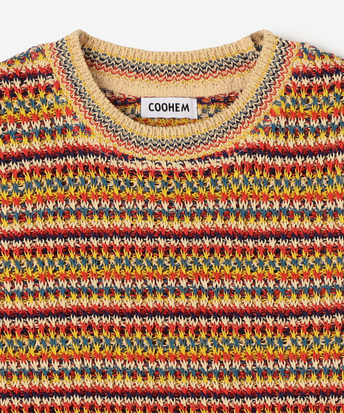 Coohem（コーヘン）の「COOHEM | マルチボーダー ニットベスト WOMEN（ベスト・レディース・レッド系その他/グリーン系その他・F）」の9枚目の写真