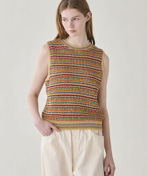 Coohem（コーヘン）の「COOHEM | マルチボーダー ニットベスト WOMEN（ベスト）」