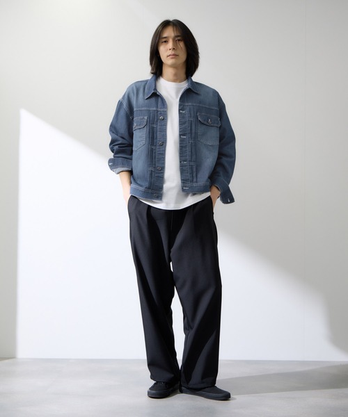 NAVY(ネイビー)の「【NAVY / ネイビー】ブリーズデニム Type2ジャケット UV 接触冷感(デニムジャケット・メンズ・ネイビー/ブルー・XL/L/M/S)」の6枚目の写真