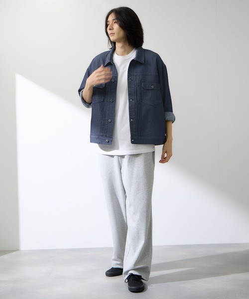 NAVY(ネイビー)の「【NAVY / ネイビー】ブリーズデニム Type2ジャケット UV 接触冷感(デニムジャケット・メンズ・ネイビー/ブルー・XL/L/M/S)」の12枚目の写真