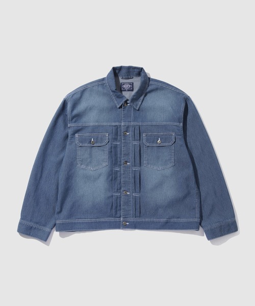 NAVY(ネイビー)の「【NAVY / ネイビー】ブリーズデニム Type2ジャケット UV 接触冷感(デニムジャケット・メンズ・ネイビー/ブルー・XL/L/M/S)」の13枚目の写真