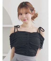 EATME | FRONTギャザーリブTOP(Tシャツ/カットソー)