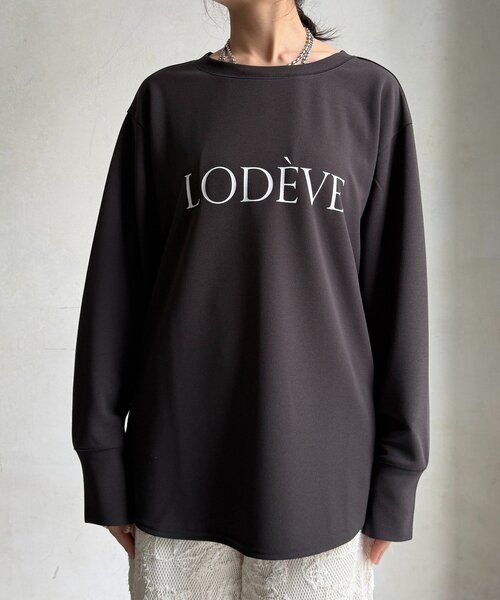 DouDou（ドゥドゥ）の「カットジョーゼットLODEVEロゴTEEブラウス（シャツ/ブラウス・レディース・オフホワイト/チャコールグレー/ネイビー・FREE）」の22枚目の写真