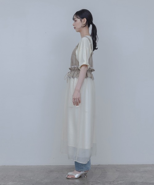 Eimee Law（エイミーロウ）の「ウエストフリルジャンパースカート（ジャンパースカート・レディース・ベージュ/ブラック・FREE）」の22枚目の写真