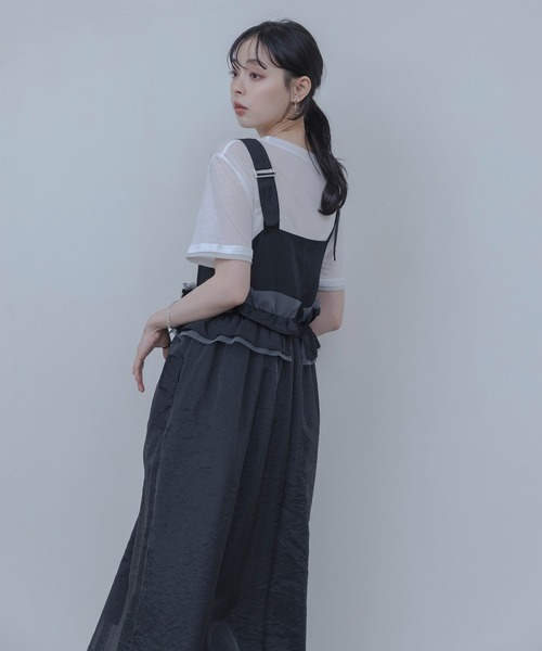 Eimee Law（エイミーロウ）の「ウエストフリルジャンパースカート（ジャンパースカート・レディース・ベージュ/ブラック・FREE）」の13枚目の写真