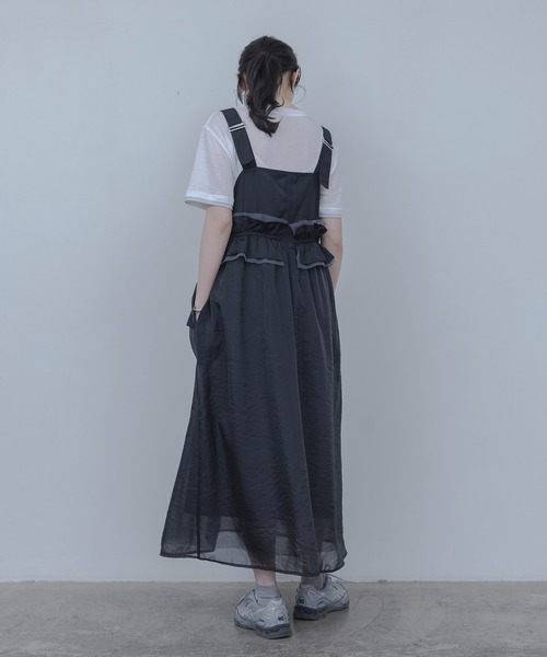 Eimee Law（エイミーロウ）の「ウエストフリルジャンパースカート（ジャンパースカート・レディース・ベージュ/ブラック・FREE）」の18枚目の写真