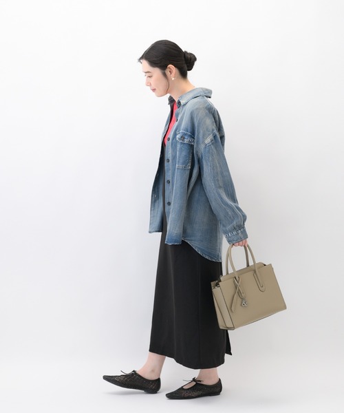 W&.Day/Night(ダブルアンド デイナイト)の「スムーク トートバッグ B5収納 6L 19191(トートバッグ・レディース・ブラック/ダークグレー/ベージュ・FREE)」の9枚目の写真