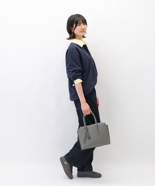 W&.Day/Night(ダブルアンド デイナイト)の「スムーク トートバッグ B5収納 6L 19191(トートバッグ・レディース・ブラック/ダークグレー/ベージュ・FREE)」の6枚目の写真