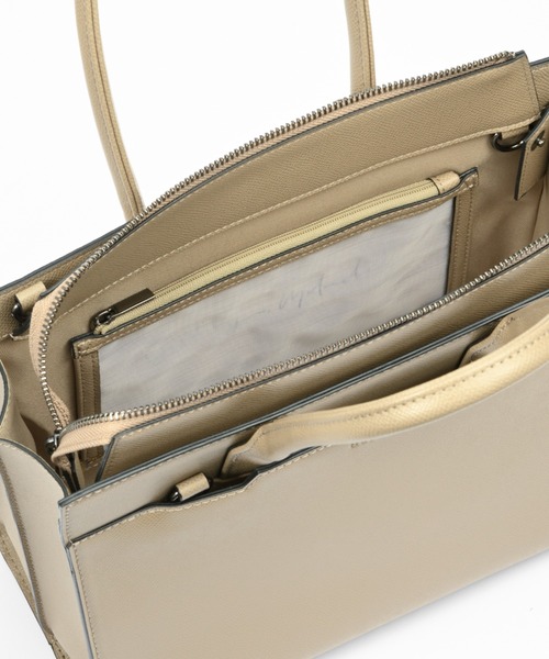 W&.Day/Night(ダブルアンド デイナイト)の「スムーク トートバッグ B5収納 6L 19191(トートバッグ・レディース・ブラック/ダークグレー/ベージュ・FREE)」の20枚目の写真