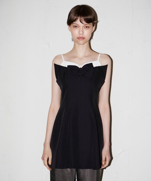 ANDRESD（アンドレスド）の「サテンフリルヘムパンツセットドレス / satin frillhem pants set dress（パンツドレス・レディース・グレー/ネイビー/ブラック・L/M/S）」の18枚目の写真