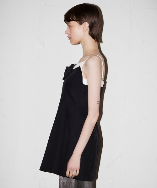 ANDRESD（アンドレスド）の「サテンフリルヘムパンツセットドレス / satin frillhem pants set dress（パンツドレス・レディース・グレー/ネイビー/ブラック・L/M/S）」の20枚目の写真