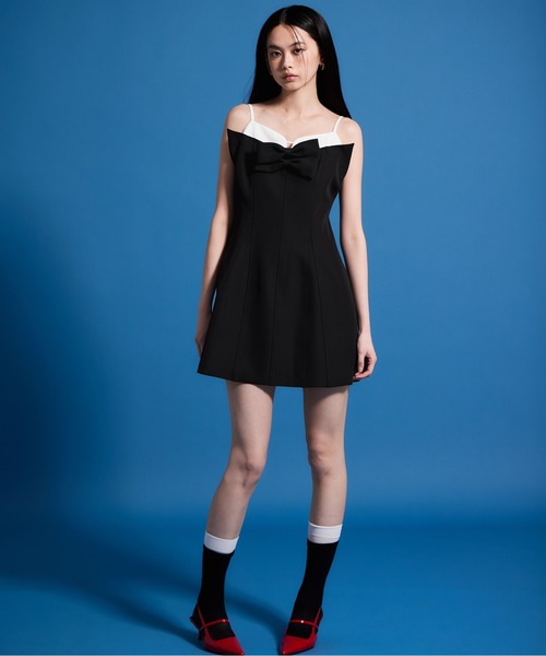 ANDRESD（アンドレスド）の「サテンフリルヘムパンツセットドレス / satin frillhem pants set dress（パンツドレス・レディース・グレー/ネイビー/ブラック・L/M/S）」の16枚目の写真