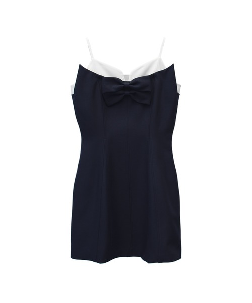 ANDRESD（アンドレスド）の「サテンフリルヘムパンツセットドレス / satin frillhem pants set dress（パンツドレス・レディース・グレー/ネイビー/ブラック・L/M/S）」の5枚目の写真