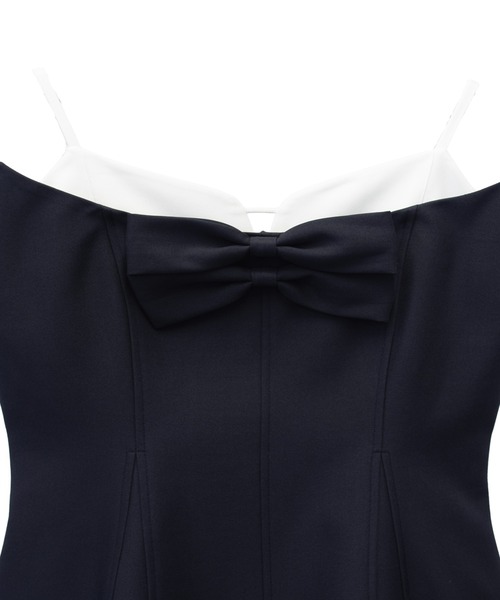 ANDRESD（アンドレスド）の「サテンフリルヘムパンツセットドレス / satin frillhem pants set dress（パンツドレス・レディース・グレー/ネイビー/ブラック・L/M/S）」の7枚目の写真