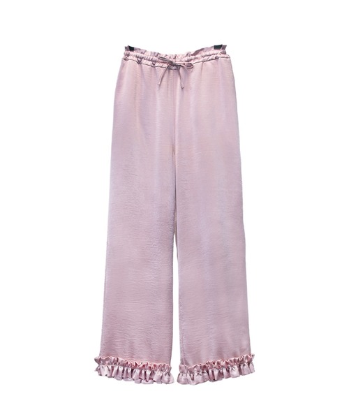 ANDRESD（アンドレスド）の「サテンフリルヘムパンツセットドレス / satin frillhem pants set dress（パンツドレス・レディース・グレー/ネイビー/ブラック・L/M/S）」の9枚目の写真