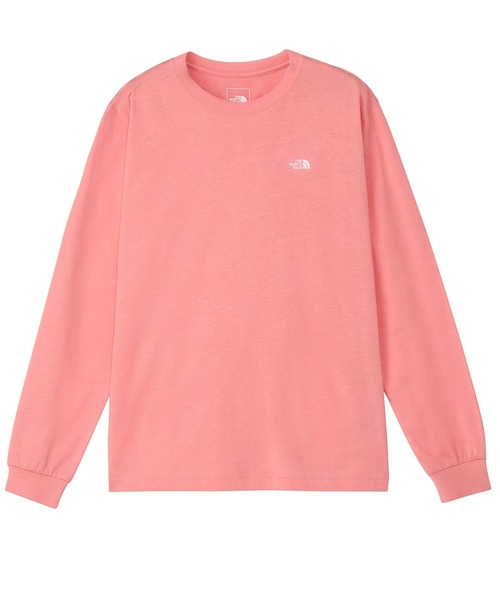 THE NORTH FACE(ザノースフェイス)の「ザ ノース フェイス THE NORTH FACE L/S FD Nuptse Cotton Tee ロングスリーブフラッシュドライヌプシコットンティー(Tシャツ/カットソー・レディース・コーラル/ホワイト/ブラック・S/XL/M/L)」の1枚目の写真