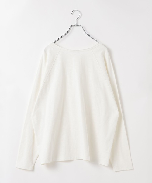 LEPSIM（レプシィム）の「スラブクルーLS　647648（Tシャツ/カットソー・レディース・ブラック/ベージュ/オフホワイト・FREE）」の4枚目の写真