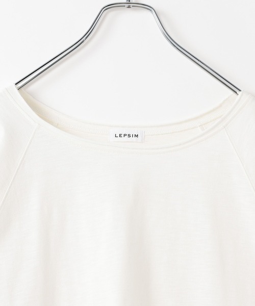 LEPSIM（レプシィム）の「スラブクルーLS　647648（Tシャツ/カットソー・レディース・ブラック/ベージュ/オフホワイト・FREE）」の5枚目の写真